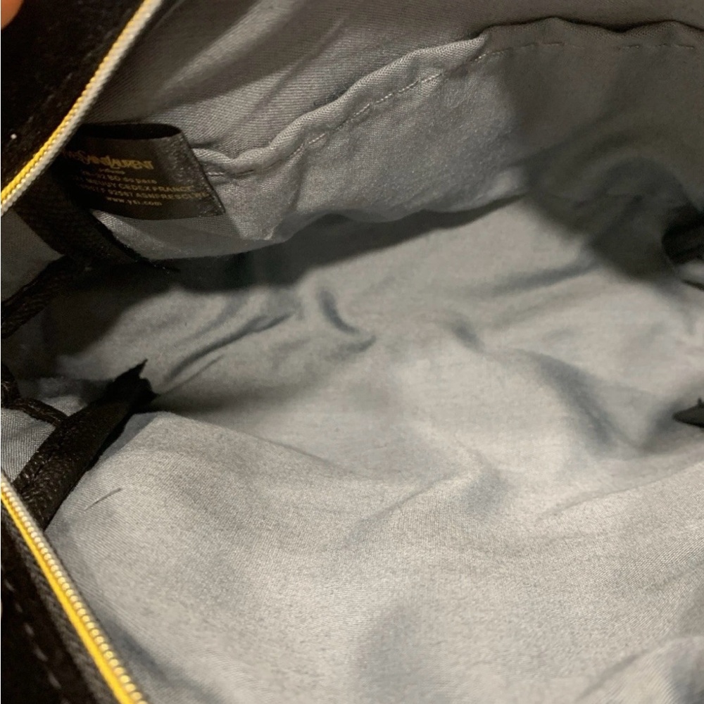 Yves Saint Laurent Black and Gold Cosmetic Pouch - Picture 6 of 7